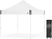E-Z UP Eclipse Instant Shelter Canopy, 10' x 10', White Steel Frame and Professional Grade White Top