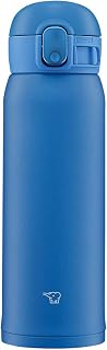 Zojirushi SM-WA48-AA Water Bottle, One-Touch Stainless Steel Mug, Seamless 0.48L Blue