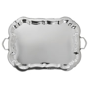 Serving Tray Stainless Steel Round with Beaded Edge - 27" L x 17 1/2" W x 1 1/2" H by HUBERT – Stainless Steel, Silver, Model TR09414188