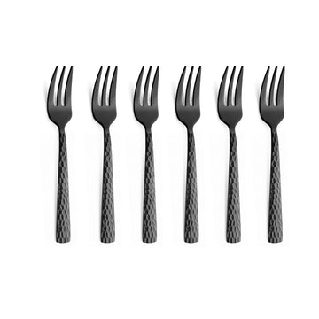 Felicity - Matte Black Cake Set by Amefa – Kuchengabel Set 6-teilig, schwarz, Stainless Steel, Model 3319ZTTR06AN6