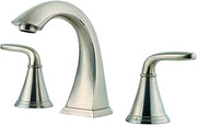Pfister Pasadena 8 inch Widespread 3 Hole Bathroom Sink Faucet with 2 Handles, Brushed Nickel Finish, Push & Seal Drain, Water-Efficient WaterSense Certified LF049PDKK