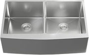 ELEGANT Kitchen and Bath Stainless Steel Farmhouse Double Sink L33'' x W21'' x H10