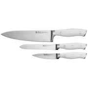 Forged Accent Razor-Sharp 3-pc Kitchen Knife Set by HENCKELS – 8", Stainless Steel, White, Model 1021238