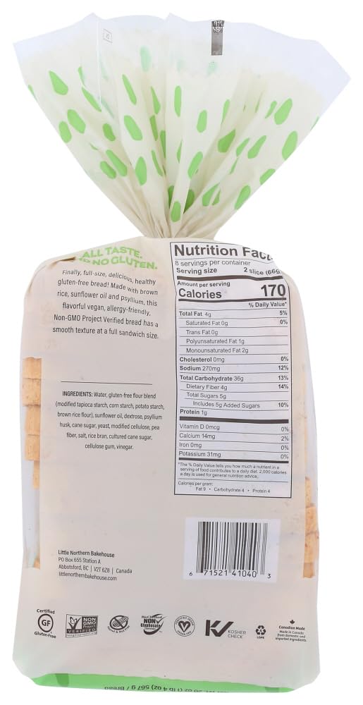 Little Northern Wide Sliced White Bread by Little Northern Bakehouse – Standard Loaf, Pack of 8