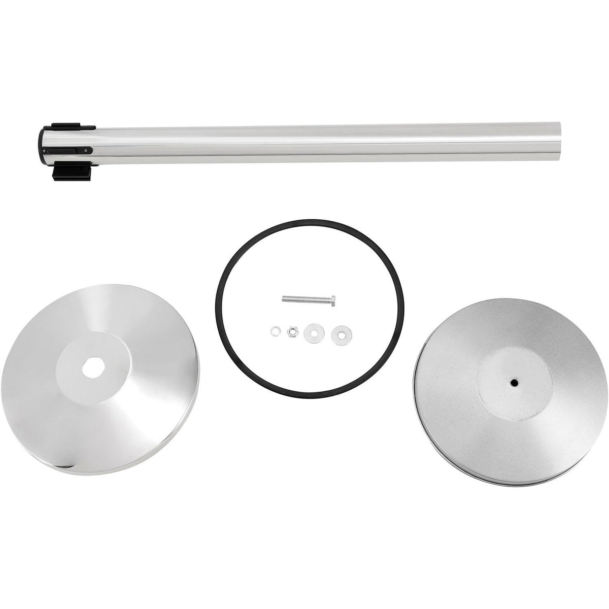 Retractable Belt Barrier by Global Industrial – No Message, Model QM550PS-BL75