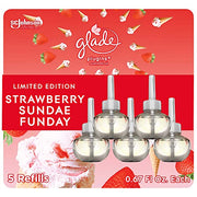 Glade Strawberry Sundae Funday / 3.35 Fl Oz (Pack of 1) / Red Electric