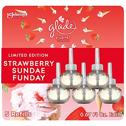 Glade Strawberry Sundae Funday / 3.35 Fl Oz (Pack of 1) / Red Electric