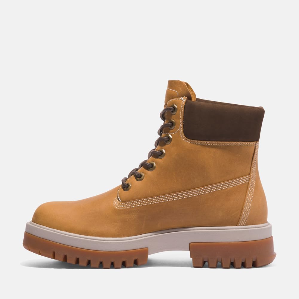 Men's Arbor Road 6 Inch Waterproof Boot by Timberland – 7, Leather, Wheat Full Grain