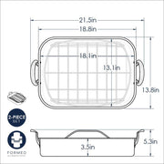 Turkey Roaster with Rack by Nordic Ware – X-Large with Rack, Alloy Steel, Copper, Model 41733