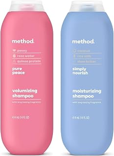 Method Shampoo Simply Nourish and Pure Peace, 14 Fl Oz Each, 1 CT