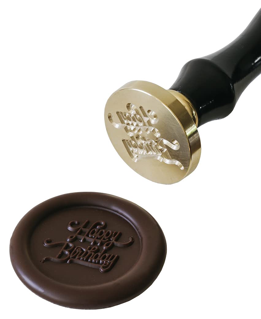 Chocolate Stamp by Martellato – 30mm, Wood and metal, Happy Birthday, Model 20FH30S