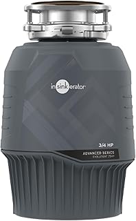 InSinkErator EVOLUTION 0.75HP 3/4 HP, Advanced Series EZ Connect Continuous Feed Food Waste Garbage Disposal, Gray | Advanced Series, EZ CONNECT, 75% Quieter than BADGER Series, Advanced Grind, 9-Year Limited Service Warranty, Septic Safe