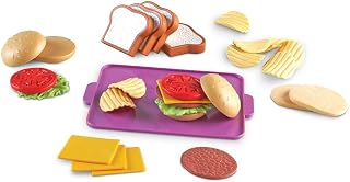 Learning Resources New Sprouts Super Sandwich Set - 29 Pieces, Ages 18+ Months, Pretend Play Food Set, Toddler Picnic and Kitchen Toys
