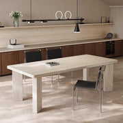 Mesa De Jantar Rock Plate Dining Table Modern Simple Rectangular Home Small Apartment Diner Table by JOYNOW – 180x80x75cm, One Color, Model 8524