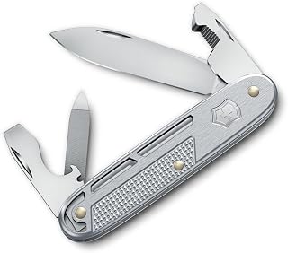 Victorinox Synergy Alox Swiss Army Knife 9 Functions and Carry Clip, Silver