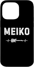 Meiko Guitar Heartbeat Music Guitarist Retro Vintage Case for iPhone 14 Pro Max
