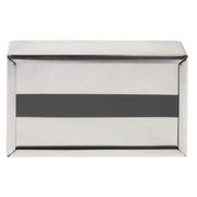 Chrome Block Style Sign Holder - 4 1/4"L x 2 1/2"H by HUBERT – Grey, Model SB12902188
