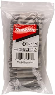 Makita Screwdriver Bits in Bulk Bag, PZ2 x 50 mm (Pack of 50)