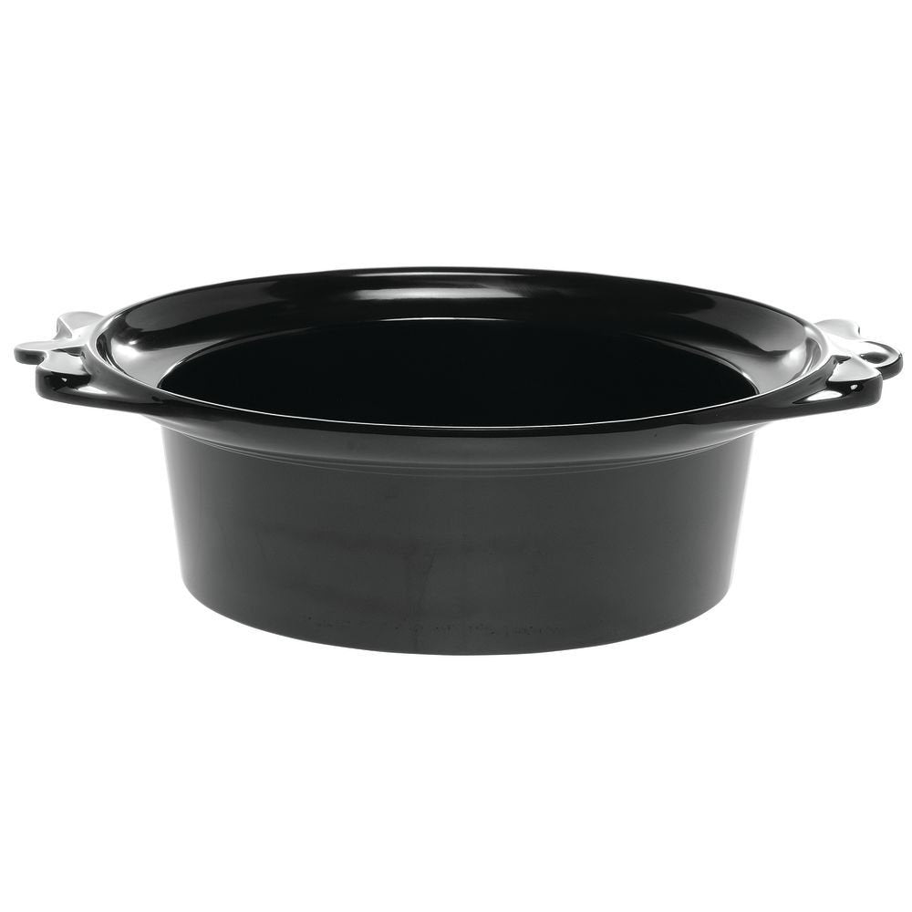 Large Oval Serving Bowl Black Melamine- 20 1/2"L x 12 1/10"W x 6"H by HUBERT – Melamine, Black, Model H0009-BLACK