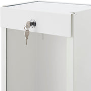 Lockable Steel Fire Extinguisher Cabinet with Breakable by Global Industrial – Steel, White, Model 670601