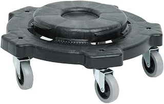 HUBERT Trash Can Dolly for 20-50 Gallon Trash Cans Twist-On Style Black Plastic - 18 1/4" Dia x 6 1/2" H