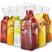 Stock Your Home Set of 6 / Clear / Square Carafes