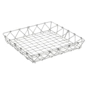 Square Tapered Silver Steel Basket - 11 3/4"L x 11 3/4"W x 2"H by HUBERT – Alloy Steel, Silver, Model 41516