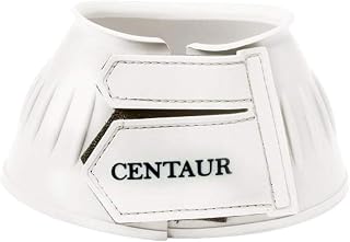 Centaur Heavy Duty Double Hook and Loop Ribbed Bell Boots White Small