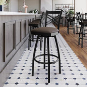 Flash Furniture Mocha Vinyl Seat/Black Metal Frame / Set of 1 / Traditional Barstools