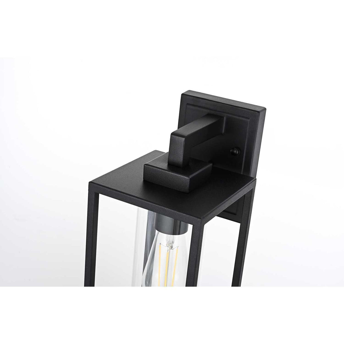 Memphis One Light Outdoor Wall Sconce Black by Lighting Design – Iron, Black