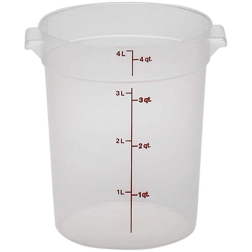 Storage Container by Cambro – 4 Quart, Plastic, Red, Pack of 12, Model RFS4PP-190