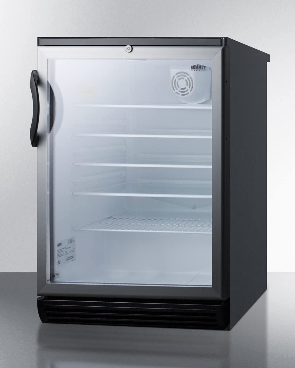 Summit Appliance Glass / Black / 24 in. / 5.5 cubic_feet Beverage Refrigerators