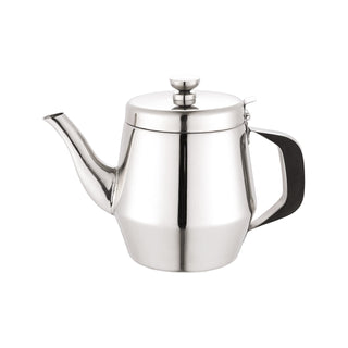 CAC Stainless Teapot Stainless Steel Gooseneck 20oz by CAC China – Regular, 20 ounces, Stainless Steel, Silver, Model BVTP-20