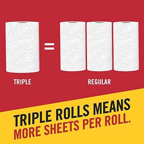 Brawny 8 Count (Pack of 1) / White / 1 Paper Towels