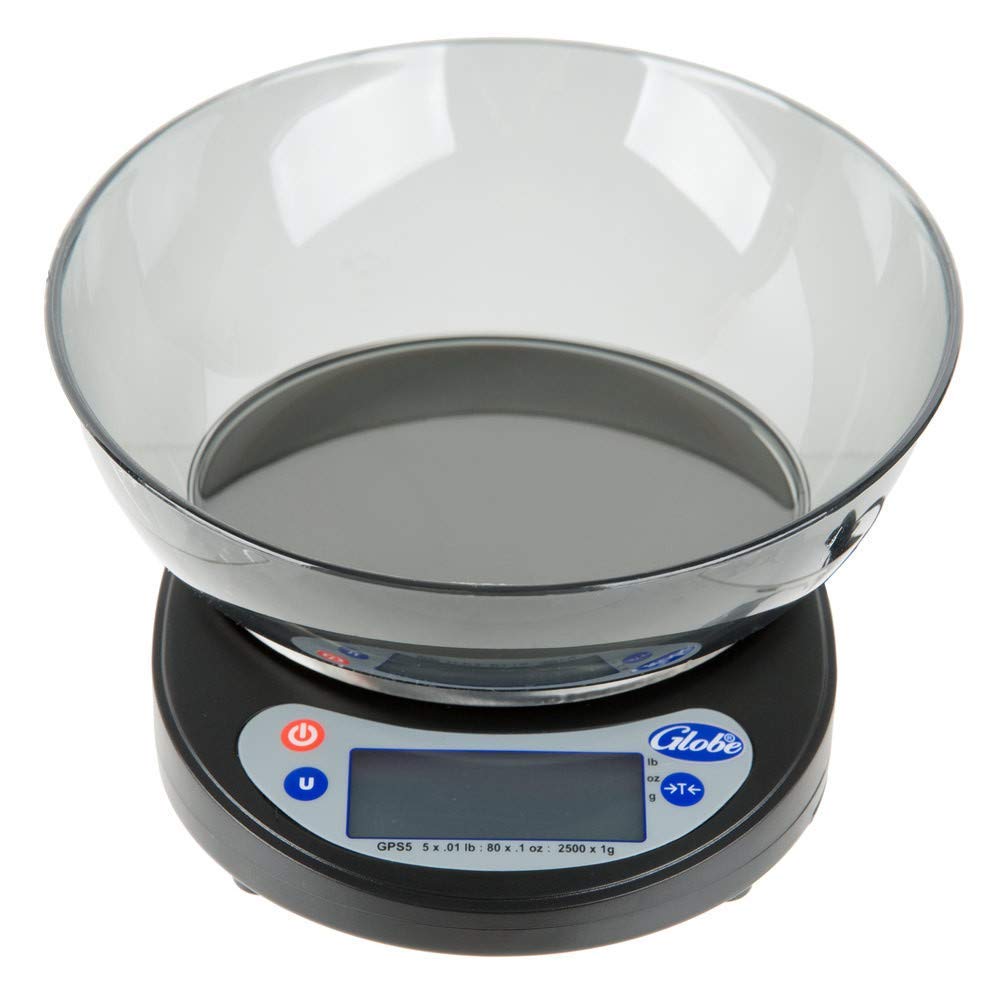 Digital Compact Portion Control Scale by GLOBE – Stainless Steel, Black, Model GPS5