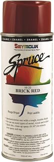 Seymour of Sycamore 98-20 16 oz Spruce General Use Enamels Spray Paint, Gloss Brick Red - Pack of 12