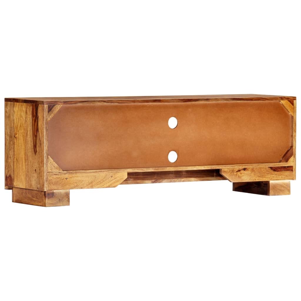 TV Stand 46.5"x11.8"x15.7" Solid Wood Acacia by vidaXL – Small, Wood, Brown, Model 248000