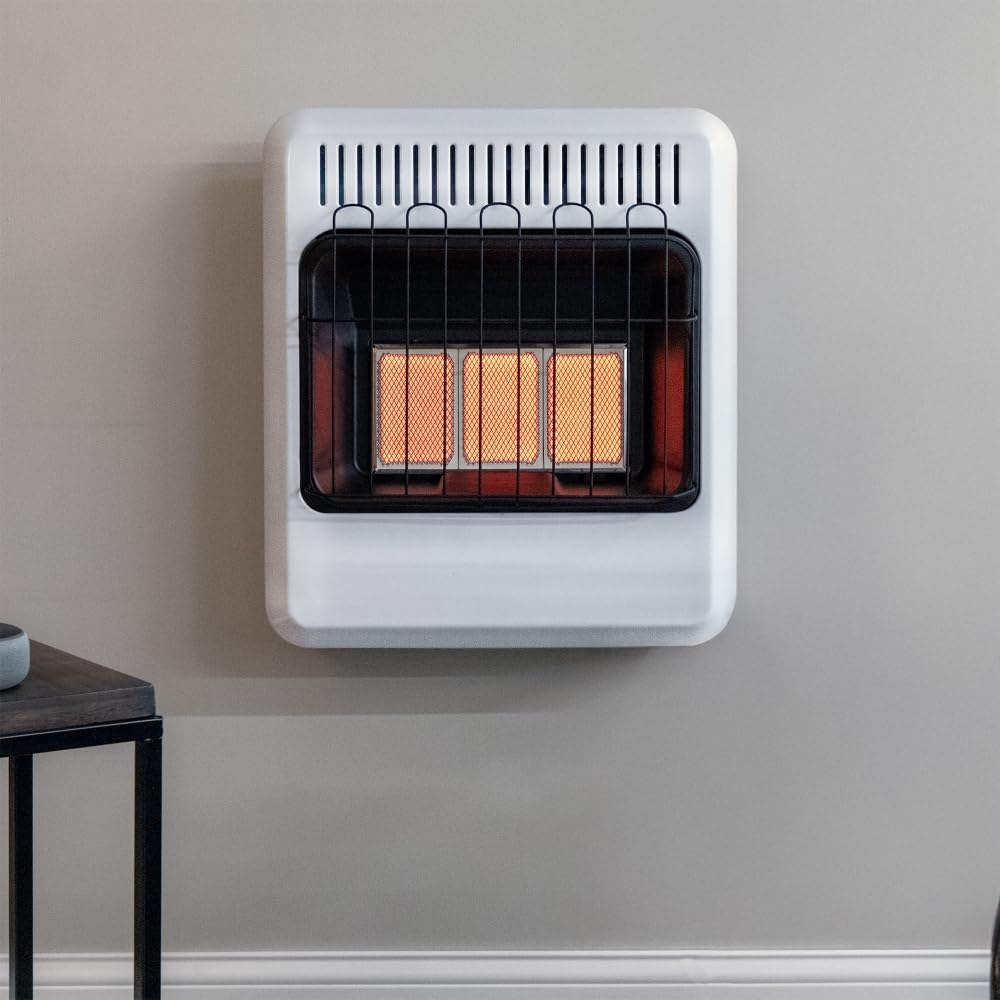 18,000 BTU Vent Free Radiant Propane Heater by Mr. Heater – 18000, steel, White, Model F299820