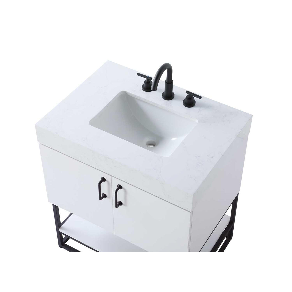 Caroline Bathroom Vanity White by Lighting Design – Wood, White, Model VF29230WH