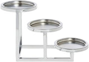 HUBERT Chrome 3-Tier Buffet Stand for Bowls - 6" L x 14 7/10" W x 8 2/5" H