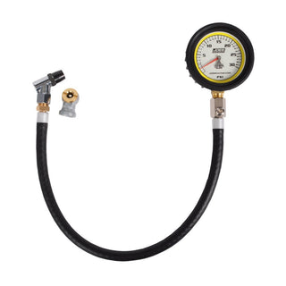 Products Tire Pressure Gauge by Joes Racing – 0-30 psi, Analog, 2-1/2 in Diameter, White Face, Rubber, BLACK, Model 32316