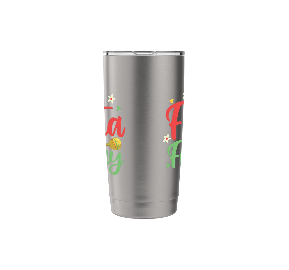 Fiesta Friday Stainless Steel Insulated Tumbler by Great Fiesta Friday Apparel – 20 Ounces, 20 fluid_ounces, Stainless Steel, Brushed Steel, Model P8K073EGW1TUSbrushed_steel
