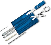 Victorinox Swiss Card Classic Transparent Blue Multi-tool Card, ABS/Cellidor Handle, 82mm x 55mm x 4mm, 26g, 10 Functions