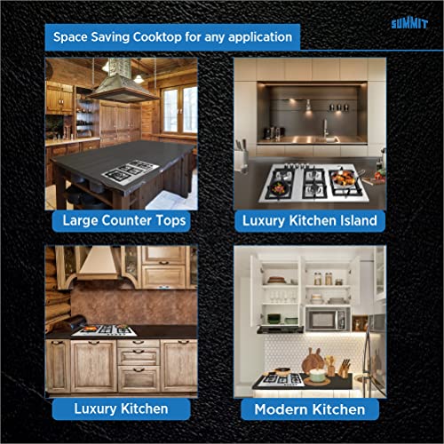 Summit Appliance Stainless Steel / 34 Inch / Natural Gas Cooktops