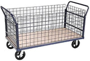Global Industrial Euro Style Truck - 4 Wire Sides & Wood Deck, 60 x 30, 2400 Lb. Capacity