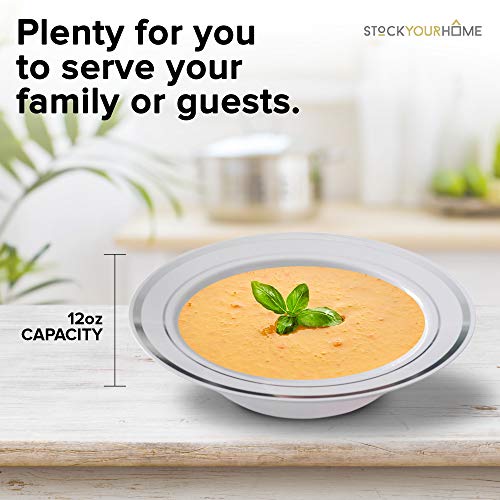 Stock Your Home Silver / 50 Pack / Formal Bowls