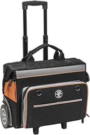 KLEIN TOOLS 55452RTB Tool Bag, Water Resistant Tool Storage Organizer Rolls on Rugged 6-Inch Wheels, 24 Pockets, Load Tested to 200-Pound