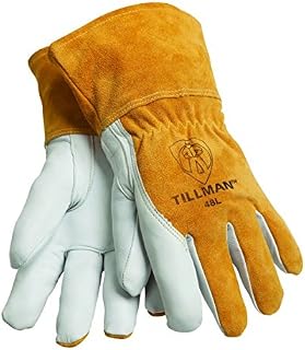 Tillman Vend-Ready Pack - Brown Top Grain Goatskin MIG Welders Gloves (Medium)