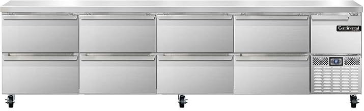 CRA118-D Refrigerated Base Worktop Unit, 118" W, With Drawers
