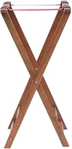 HUBERT Tray Stand with Solid Legs Dark Walnut Wood - 38" H